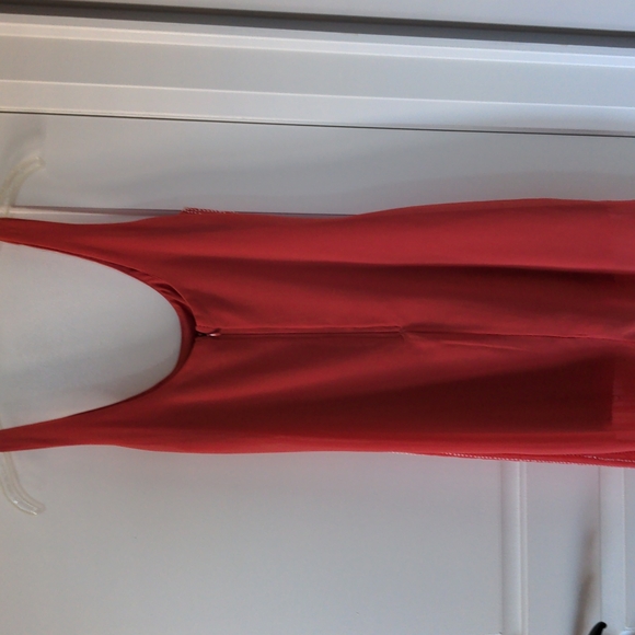 TFNC coral beaded dress with zip back - Picture 4 of 5